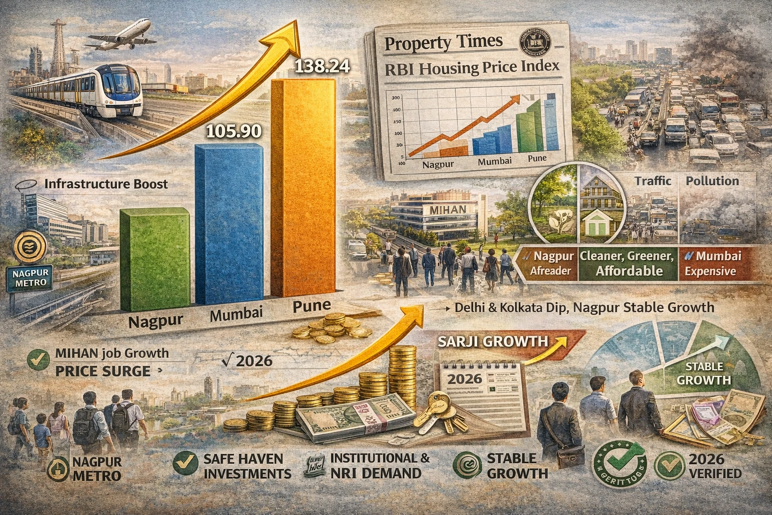 RBI Data Confirms Nagpur Outshines Mumbai and Pune in 2026 Price Growth