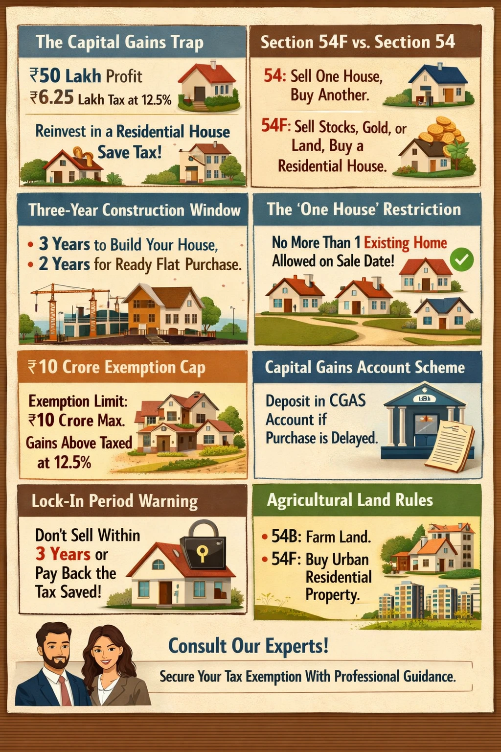 Section 54F Capital Gains Tax Saving Guide 2026